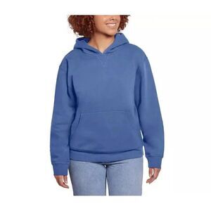 Kirkland Signature Heavyweight Cotton Rich Women's Size S Hoodie Pocket Blue NWT